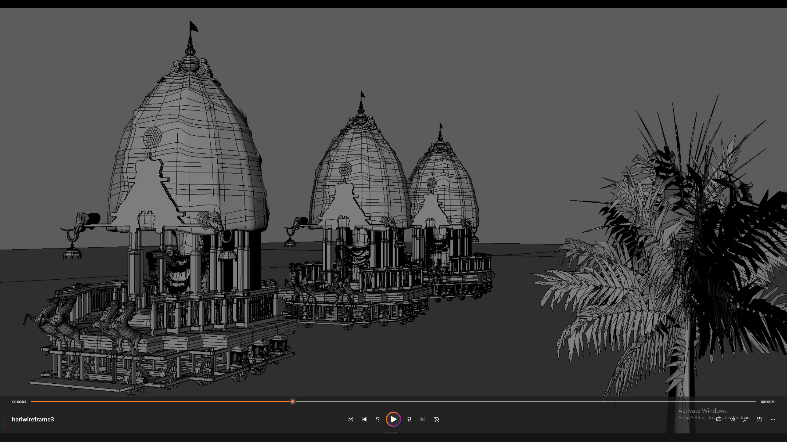 Lord Vishnu with Jagannath Puri Rath Yatra 3D model_4