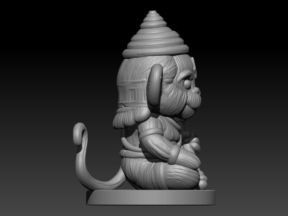 Baby Hanuman jii 3D print model_2