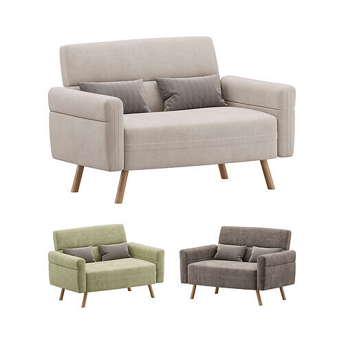 Sofa Couch with Lumbar 3D model