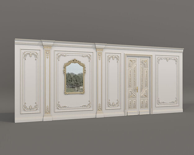 Wall Molding in Classic French Style 54 3D model