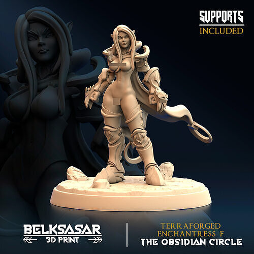 Terraforged Enchantress F Nude 3D print model