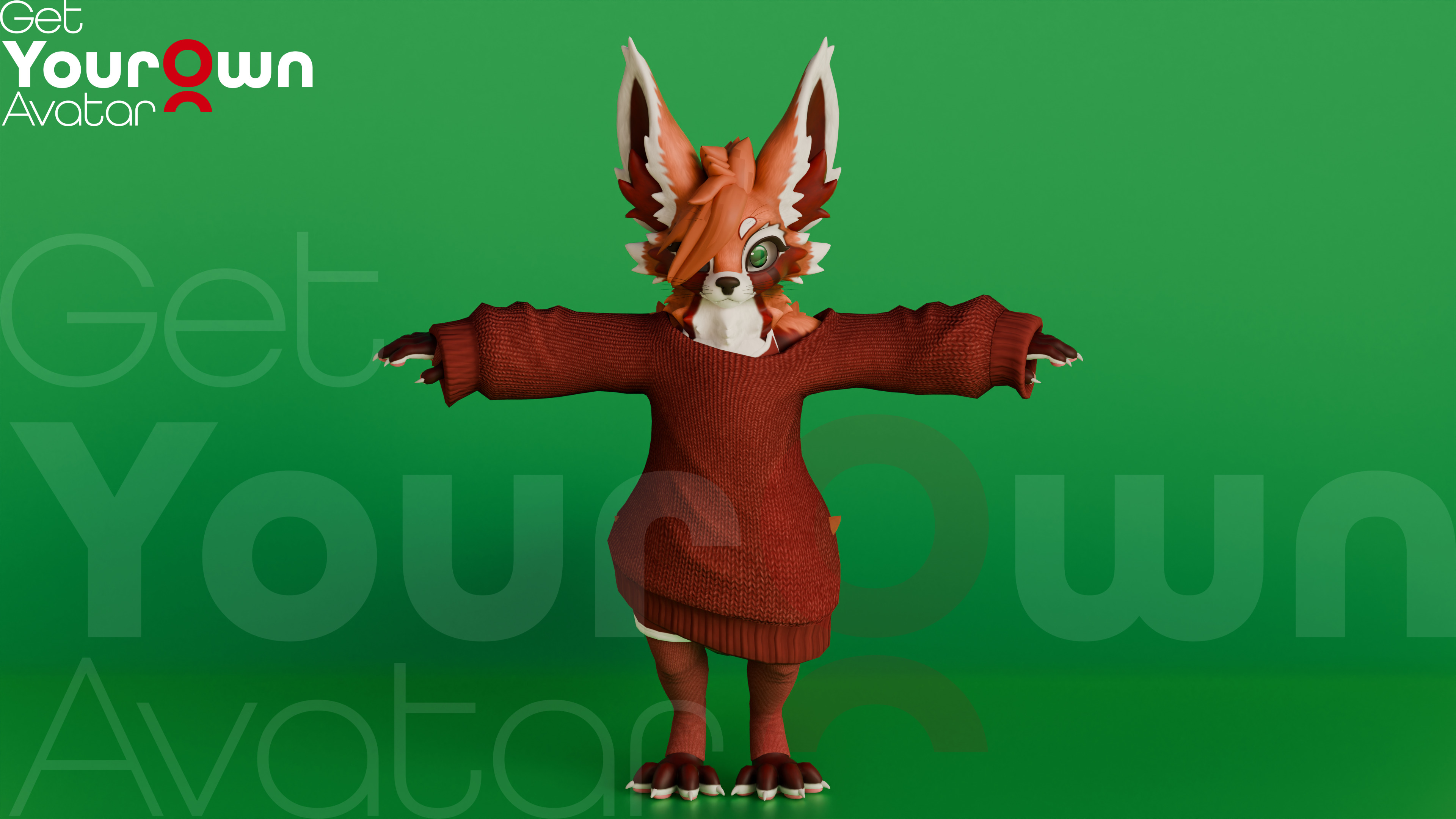 Fuzzy Ember Rigged 3D Avatar For VTubing Low-poly 3D model_2