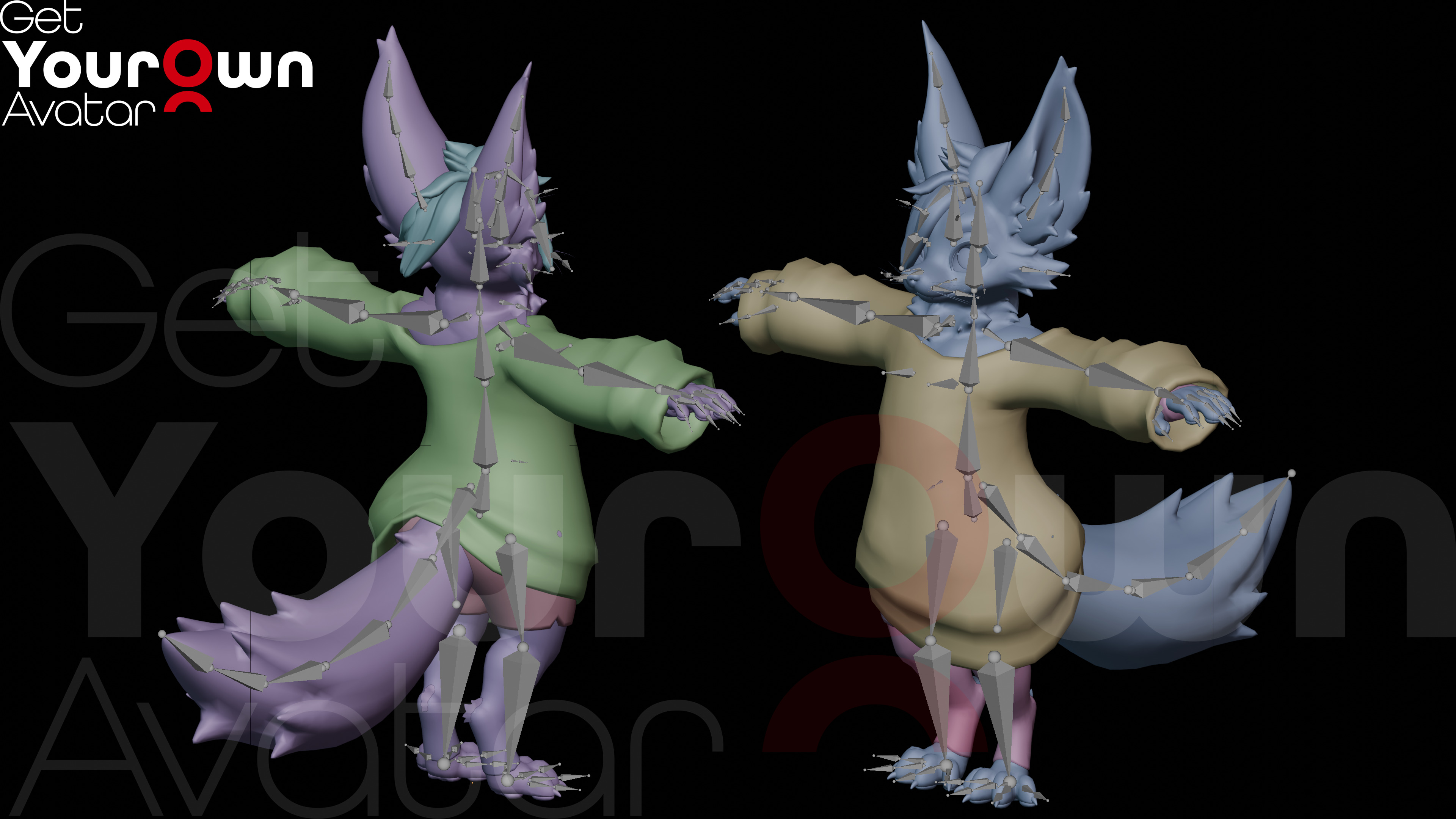 Fuzzy Ember Rigged 3D Avatar For VTubing Low-poly 3D model_3