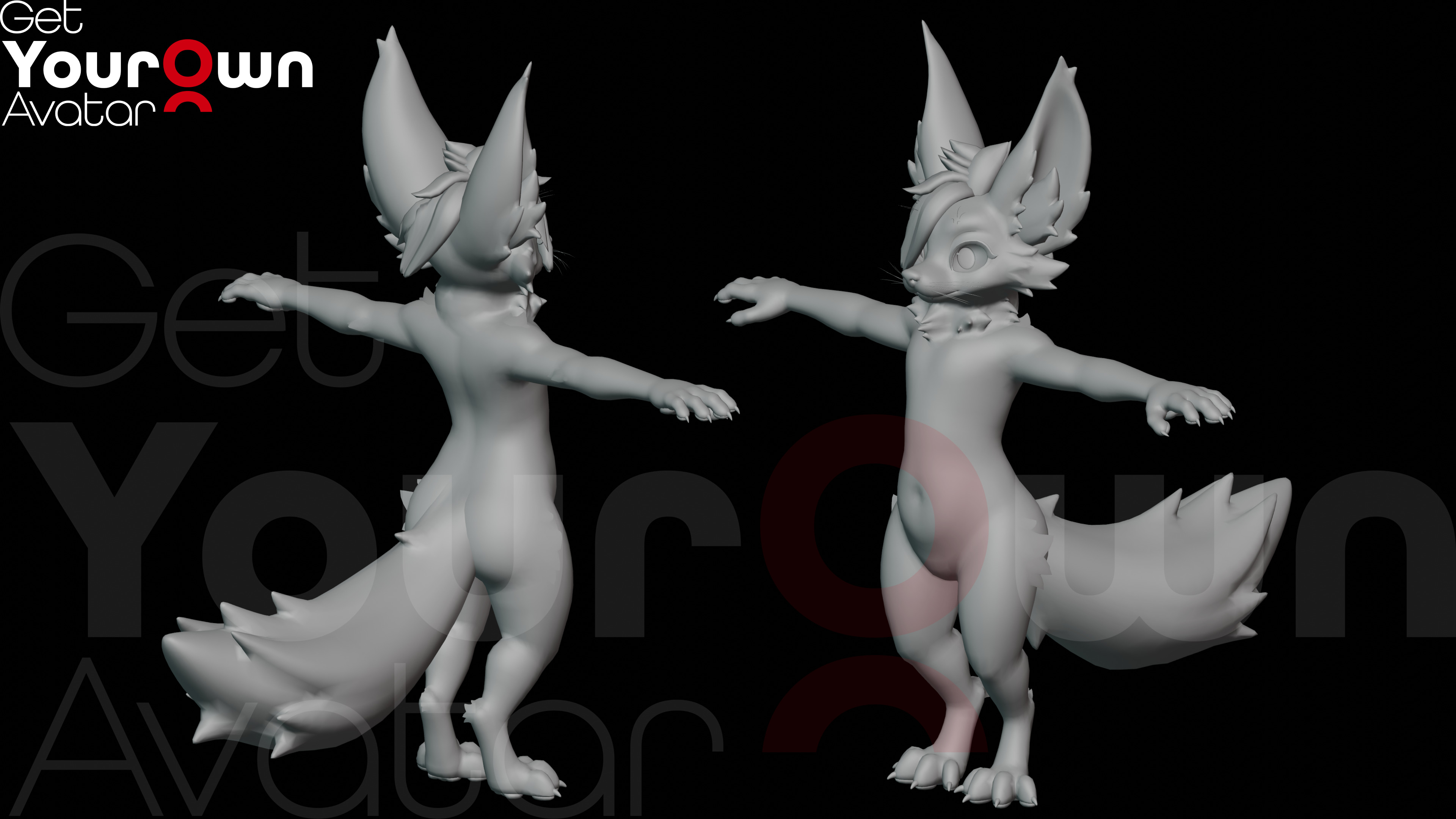 Fuzzy Ember Rigged 3D Avatar For VTubing Low-poly 3D model_6