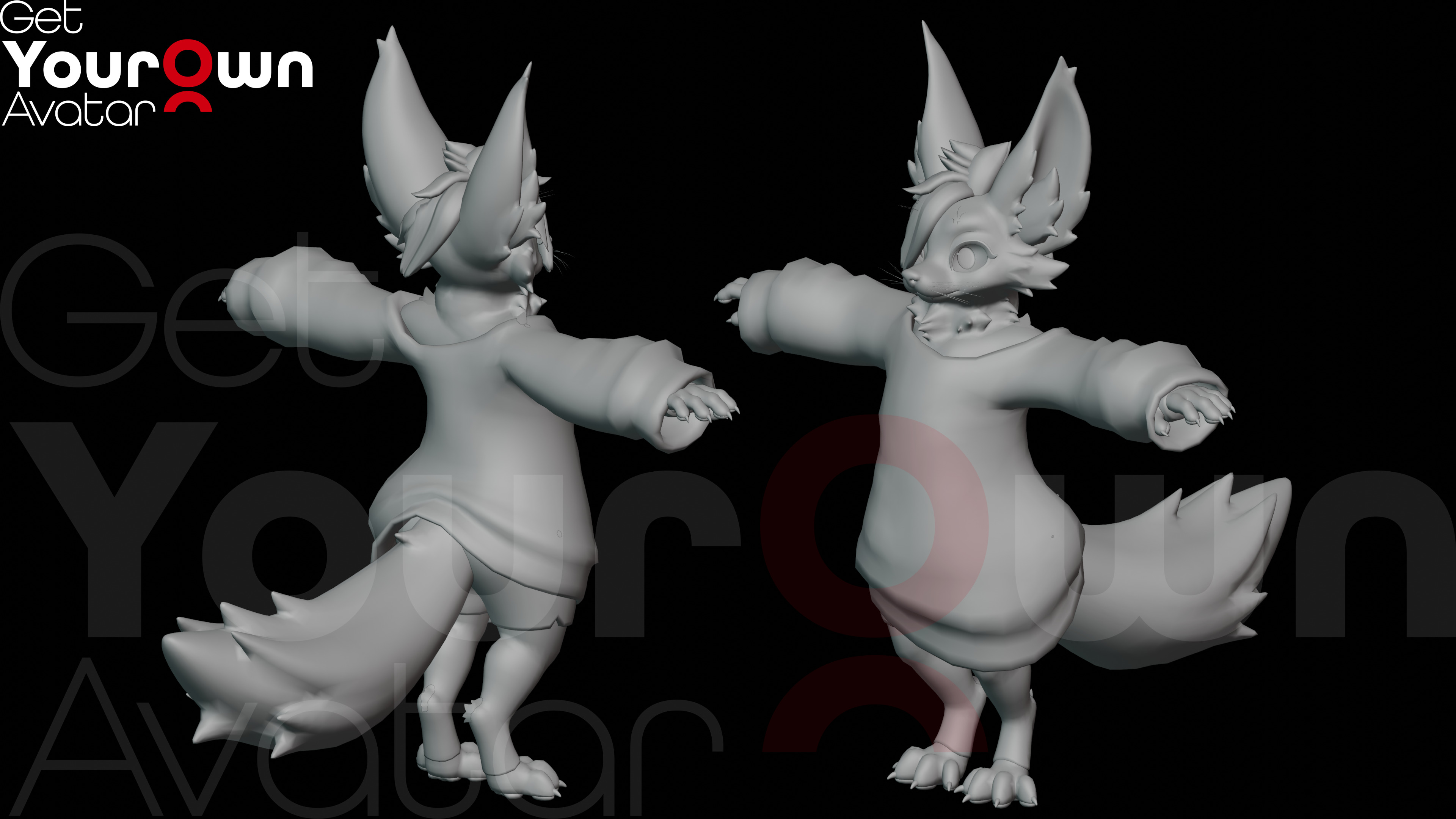 Fuzzy Ember Rigged 3D Avatar For VTubing Low-poly 3D model_5