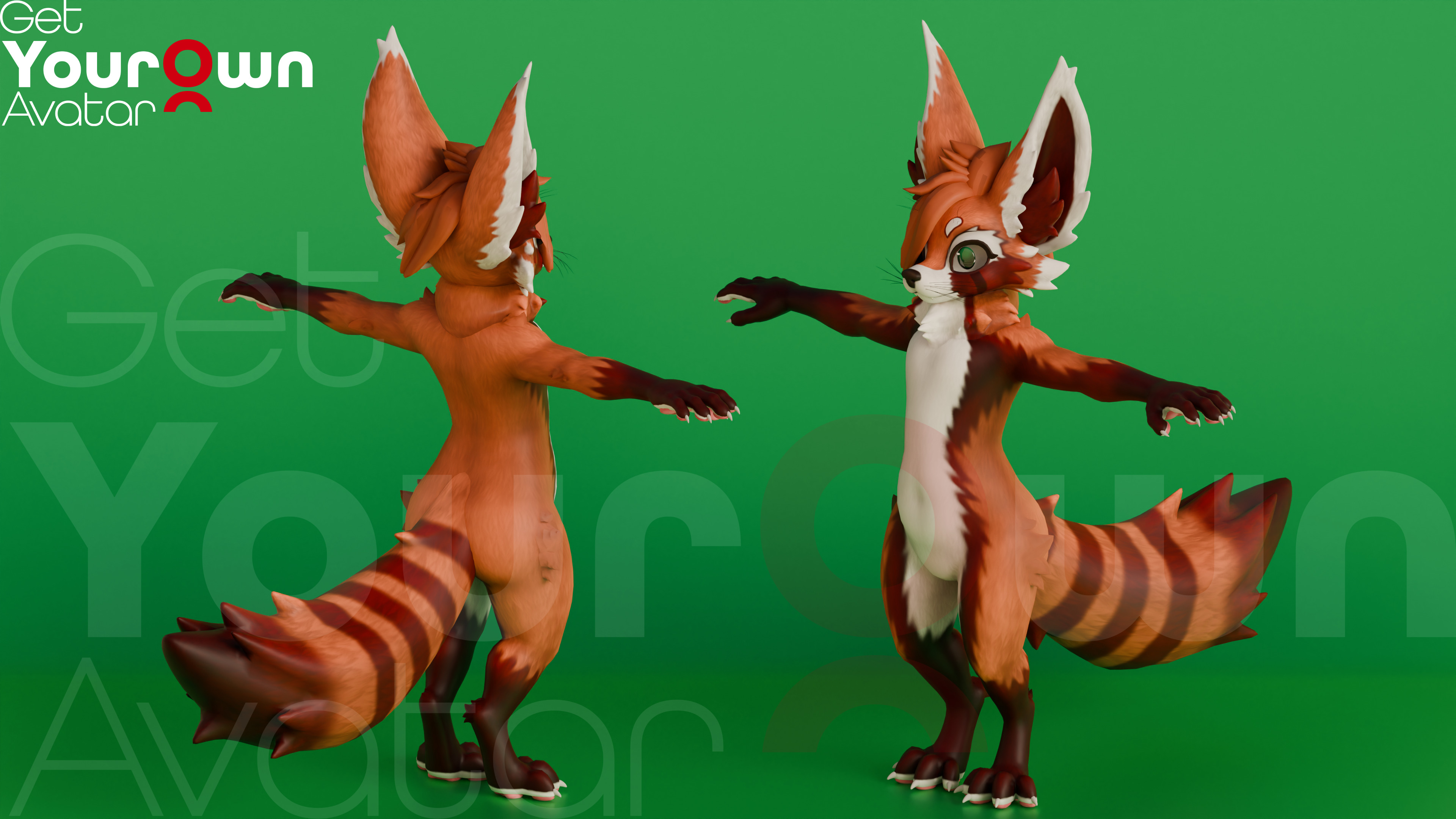 Fuzzy Ember Rigged 3D Avatar For VTubing Low-poly 3D model_1