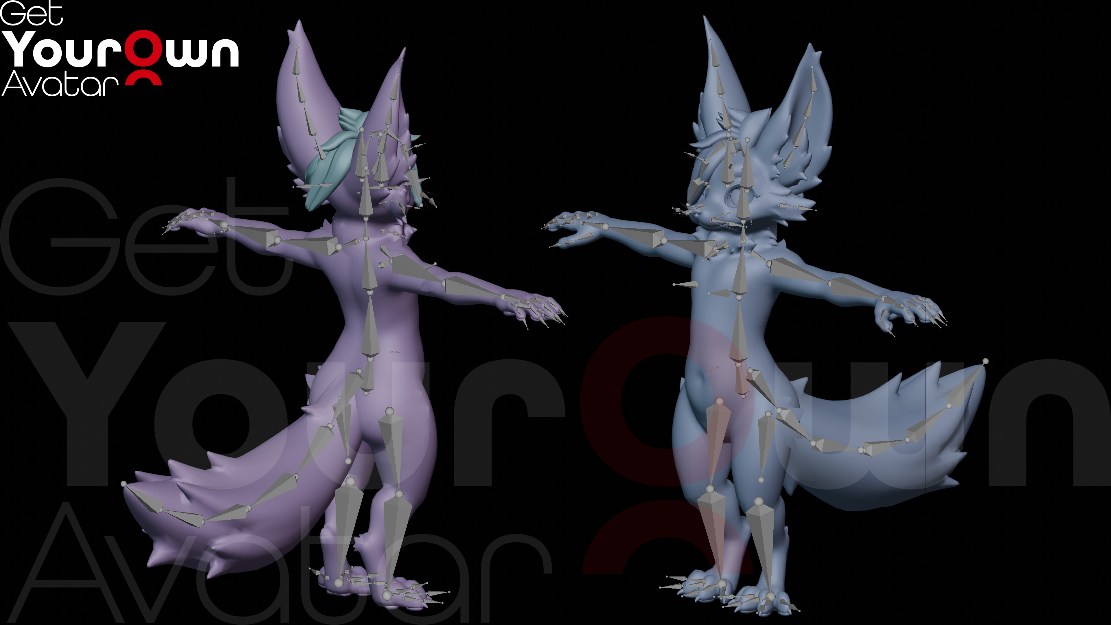Fuzzy Ember Rigged 3D Avatar For VTubing Low-poly 3D model_4