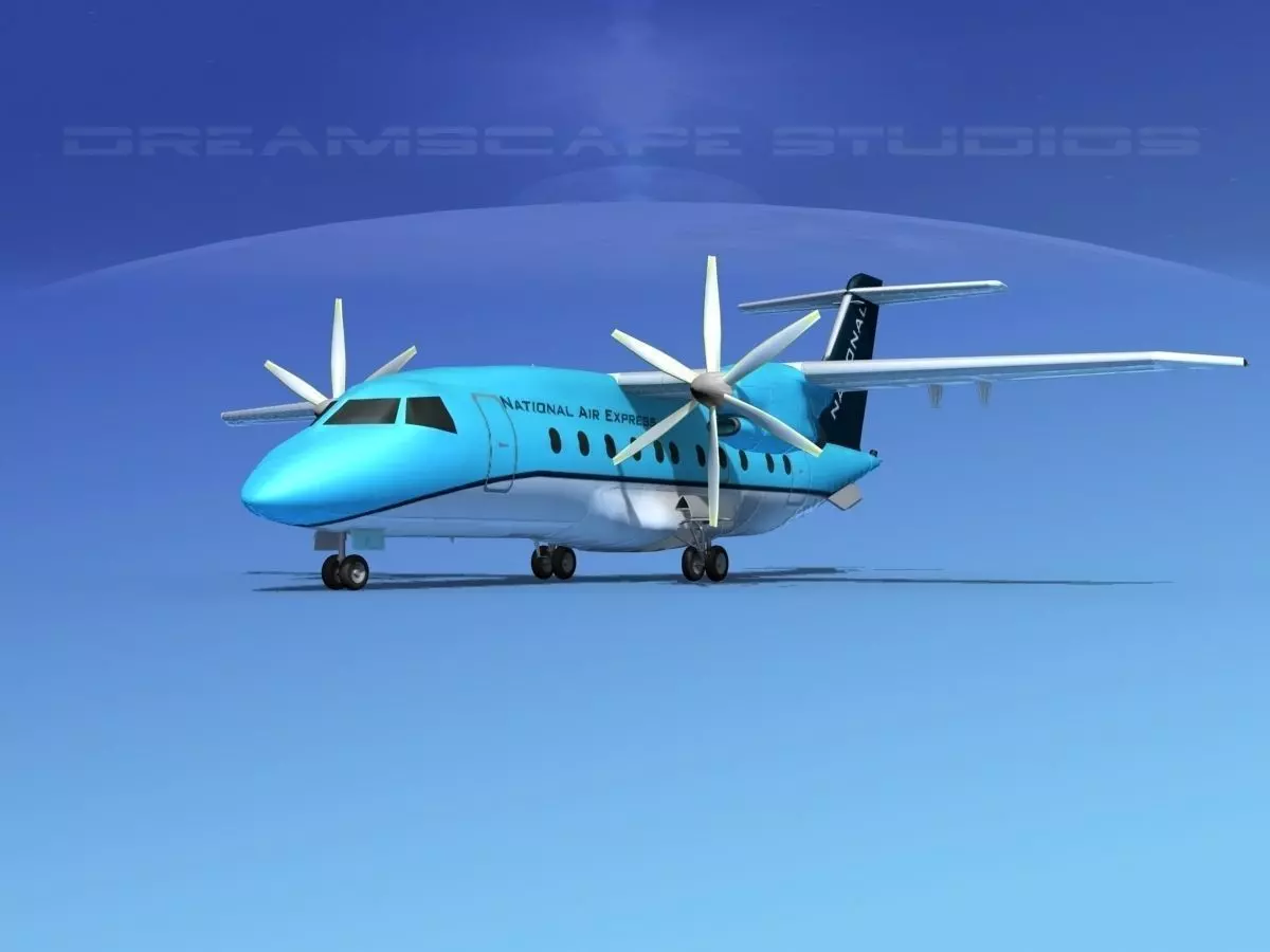Dornier 328-130 National Air Express 3D model_0