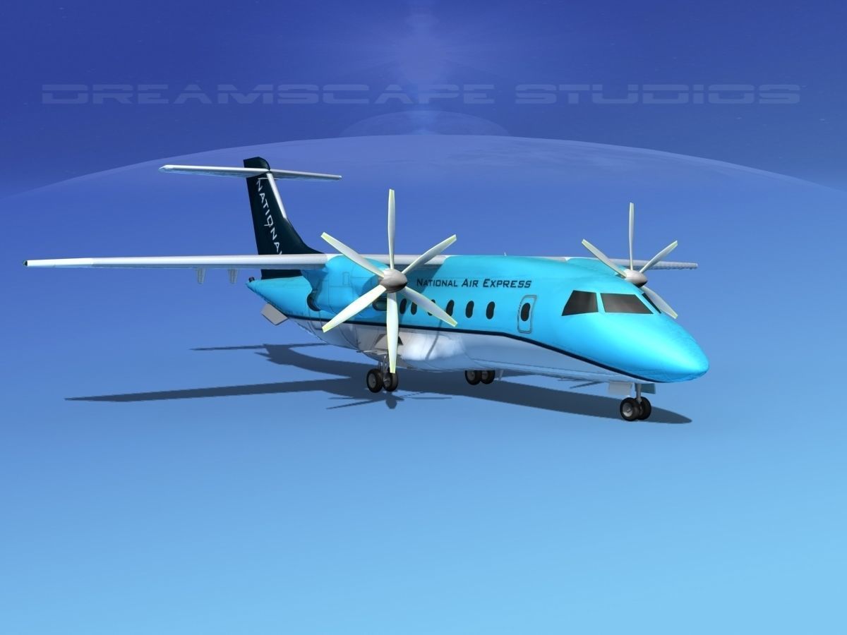 Dornier 328-130 National Air Express 3D model_2