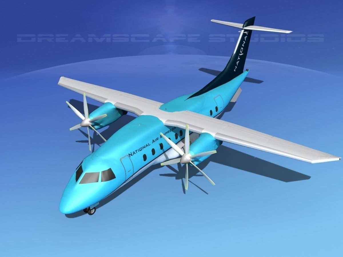 Dornier 328-130 National Air Express 3D model_10