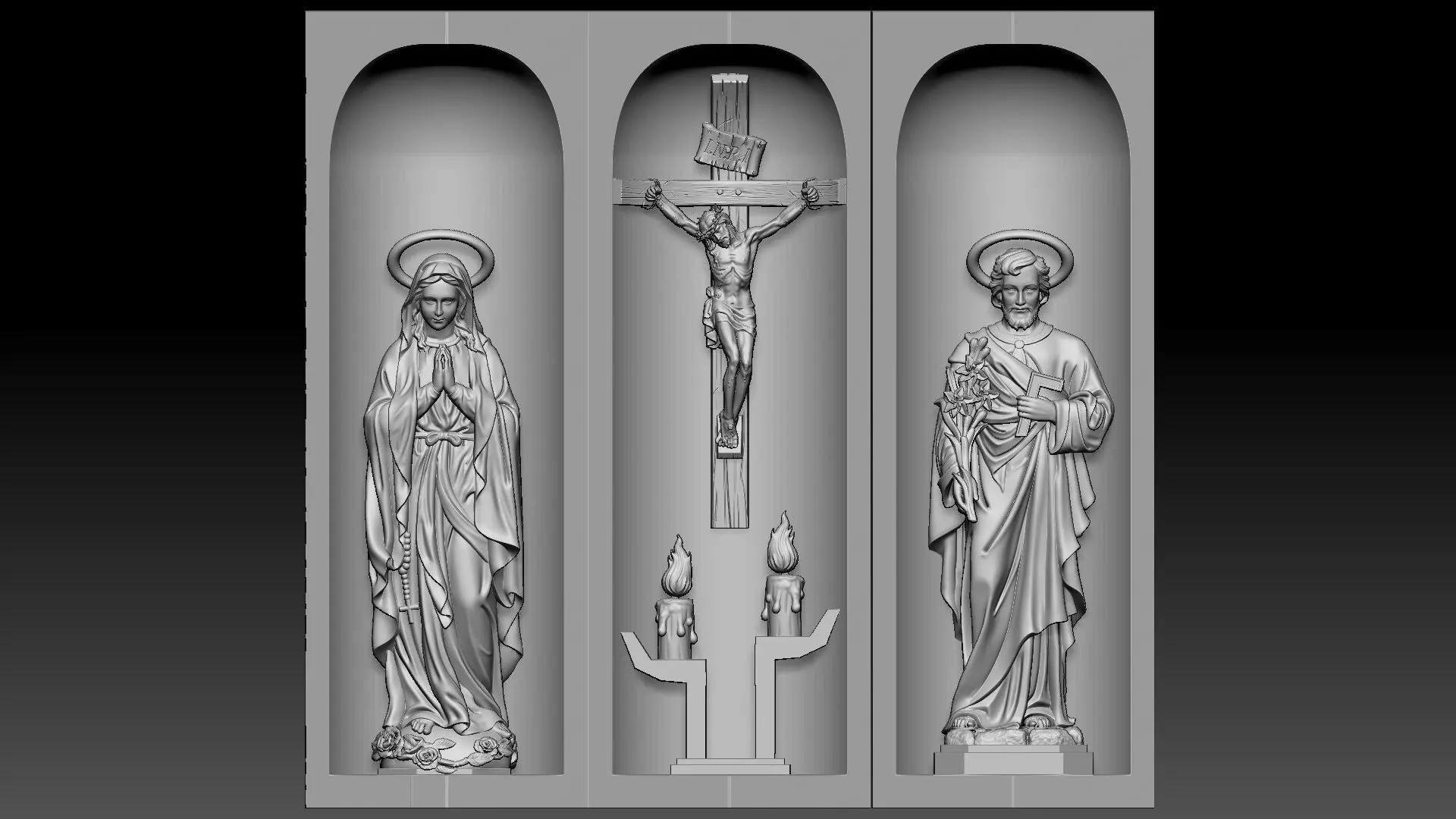 Catholic altar 3D print model