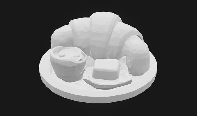 Croissant Delight  Buttery Layers of Morning Luxury 3D model 7