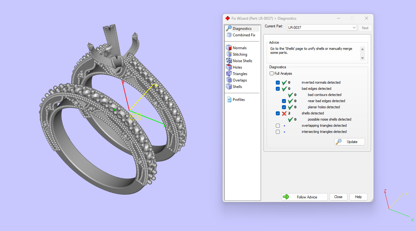 Solitaire Engagement Ring and Matching Band 3D print model_13