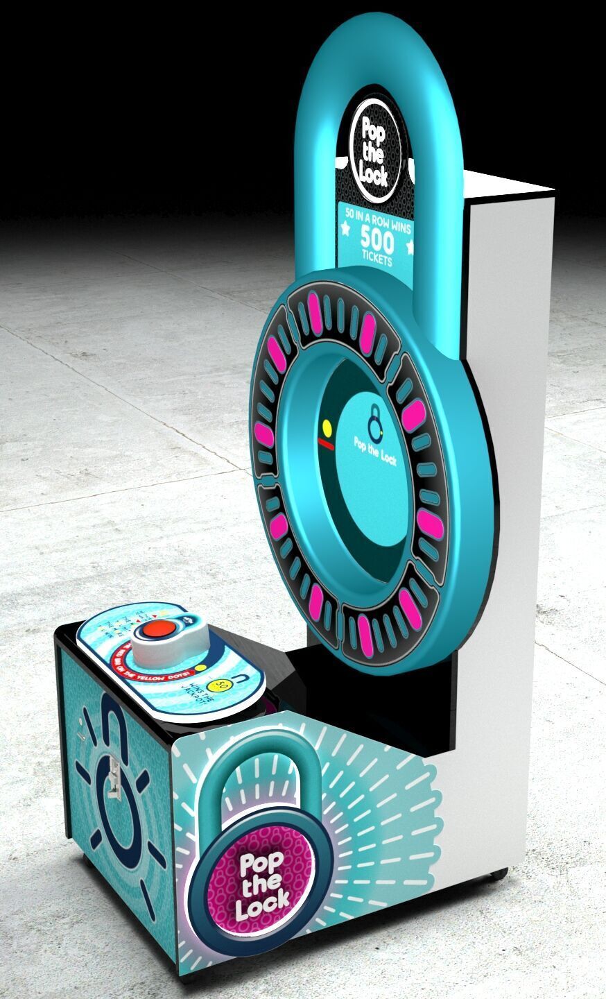 Bay Tek Pop the Lock Skill Redemption Arcade Game 3D model_2