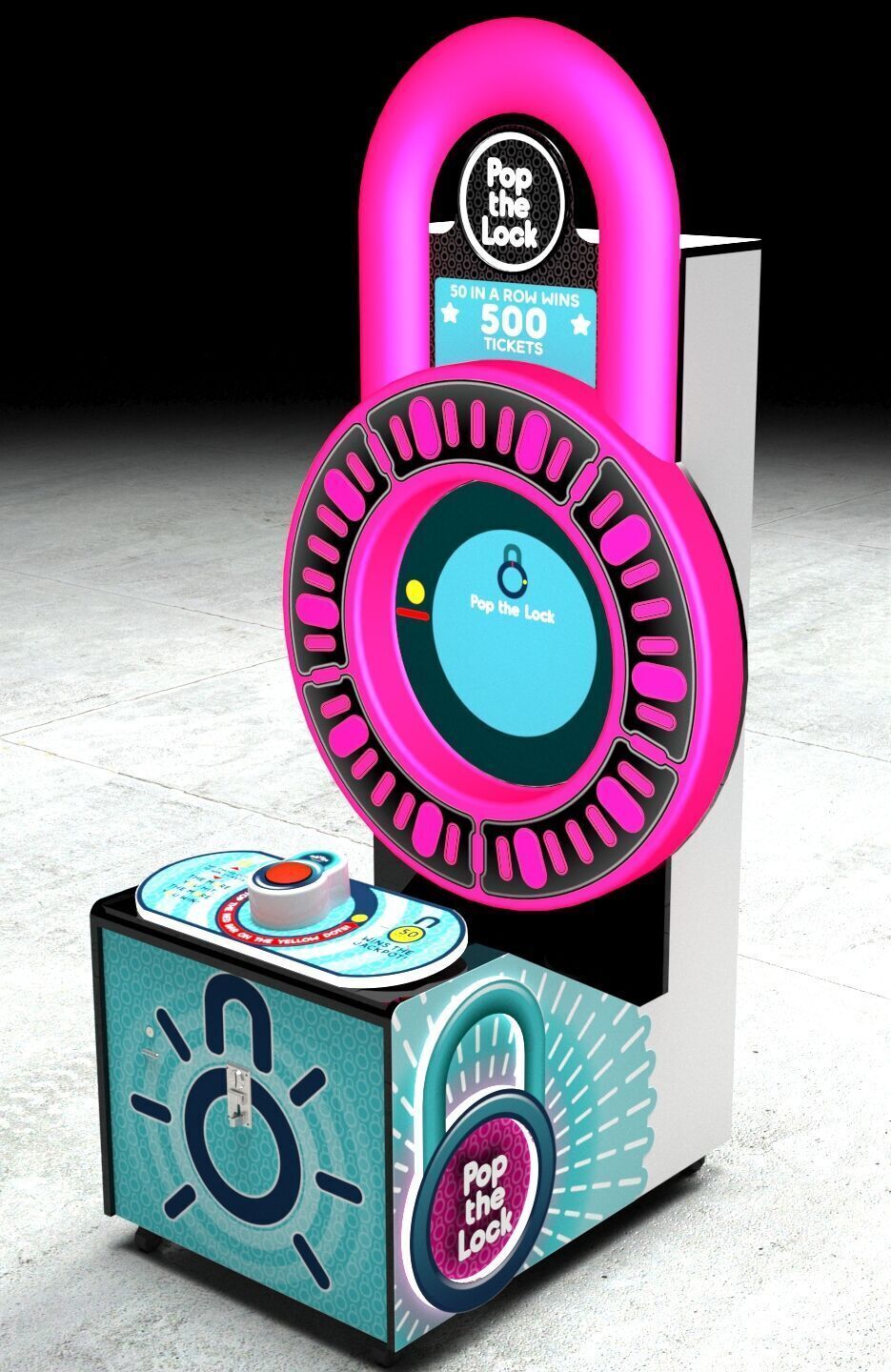 Bay Tek Pop the Lock Skill Redemption Arcade Game 3D model_1
