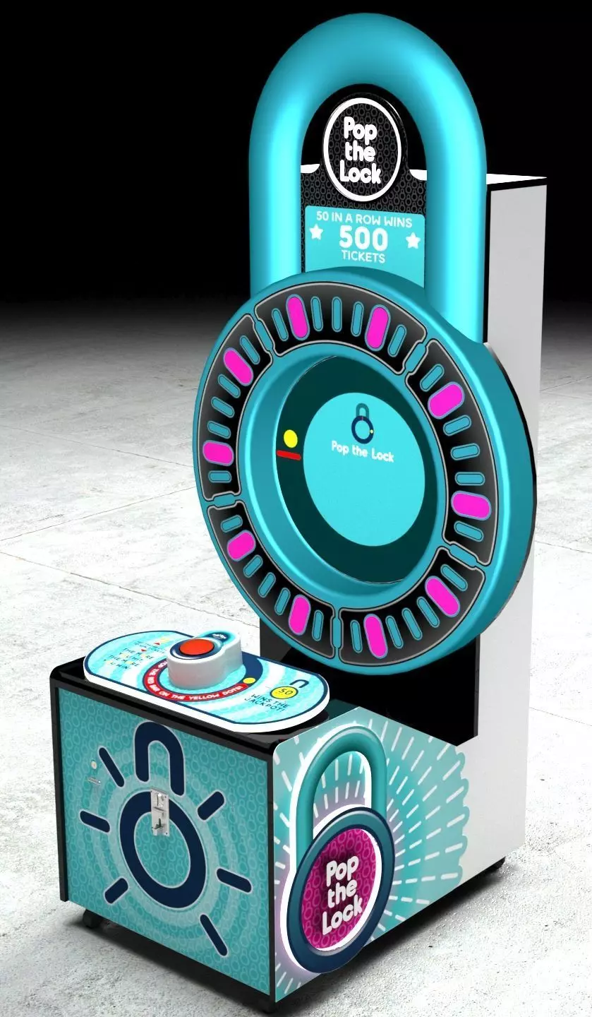 Bay Tek Pop the Lock Skill Redemption Arcade Game 3D model_0
