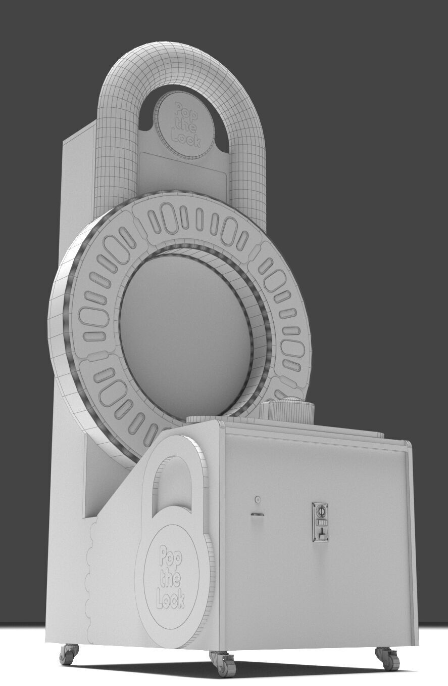 Bay Tek Pop the Lock Skill Redemption Arcade Game 3D model_7