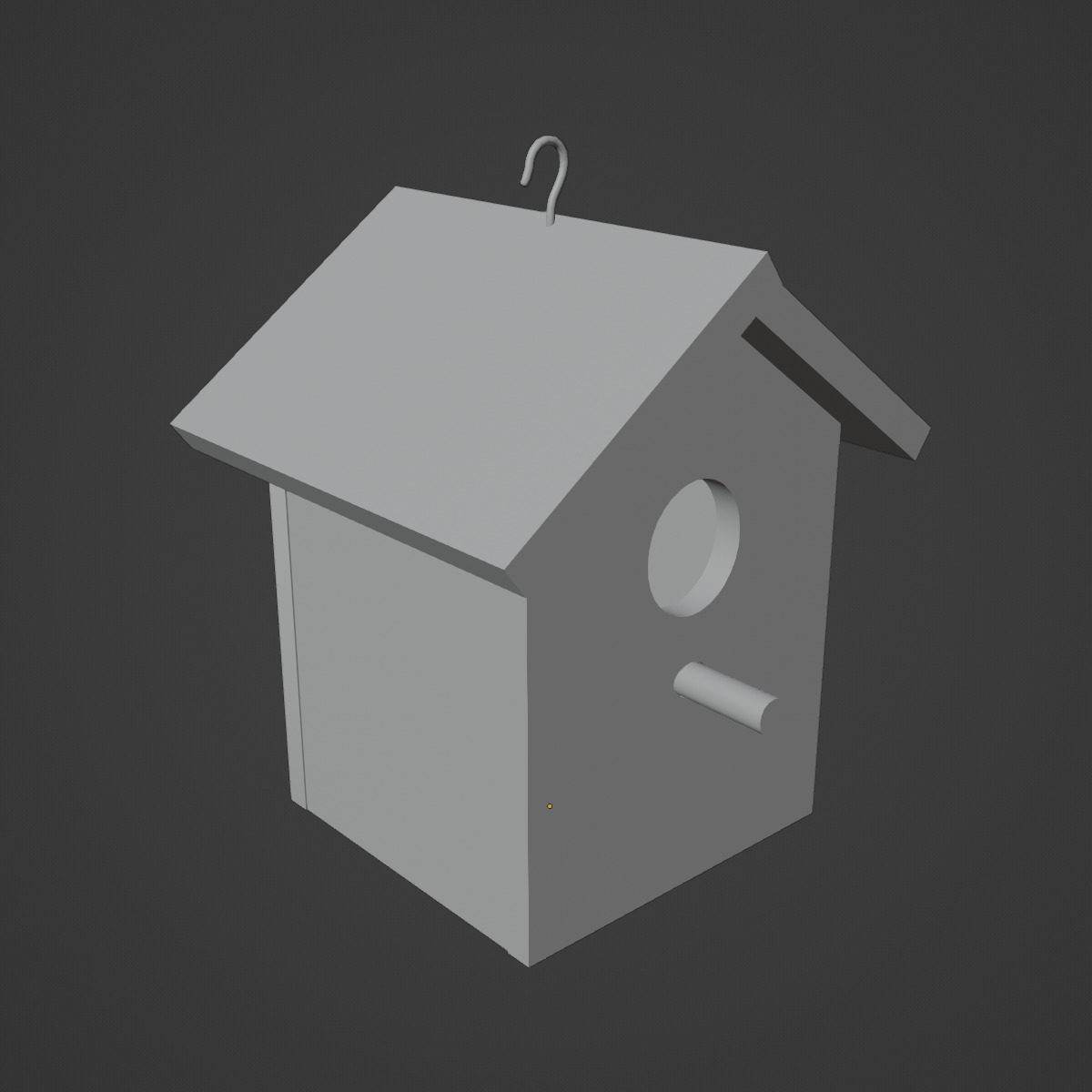 Birdhouse 02 Low-poly 3D model_9