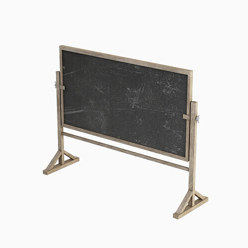Chalkboard 03 Low-poly 3D model