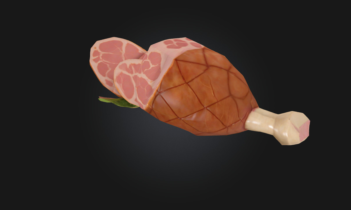 Ham Delight  A Savory Centerpiece of Flavor 3D model_4