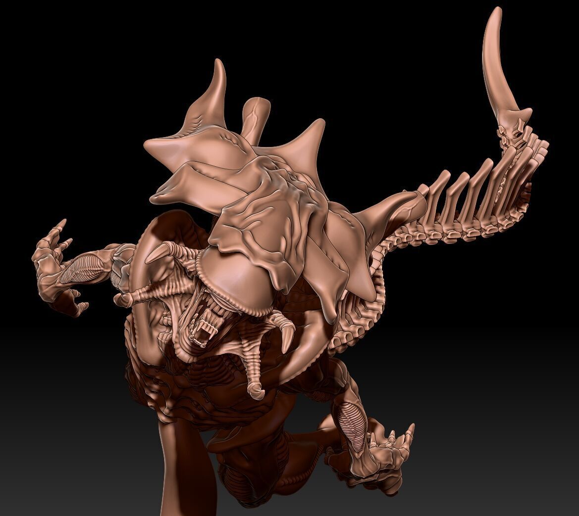 Aqua Predalien 3D print model_4