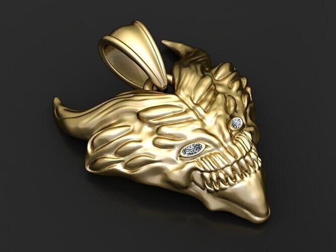 Beast Head Pendant  3D print model