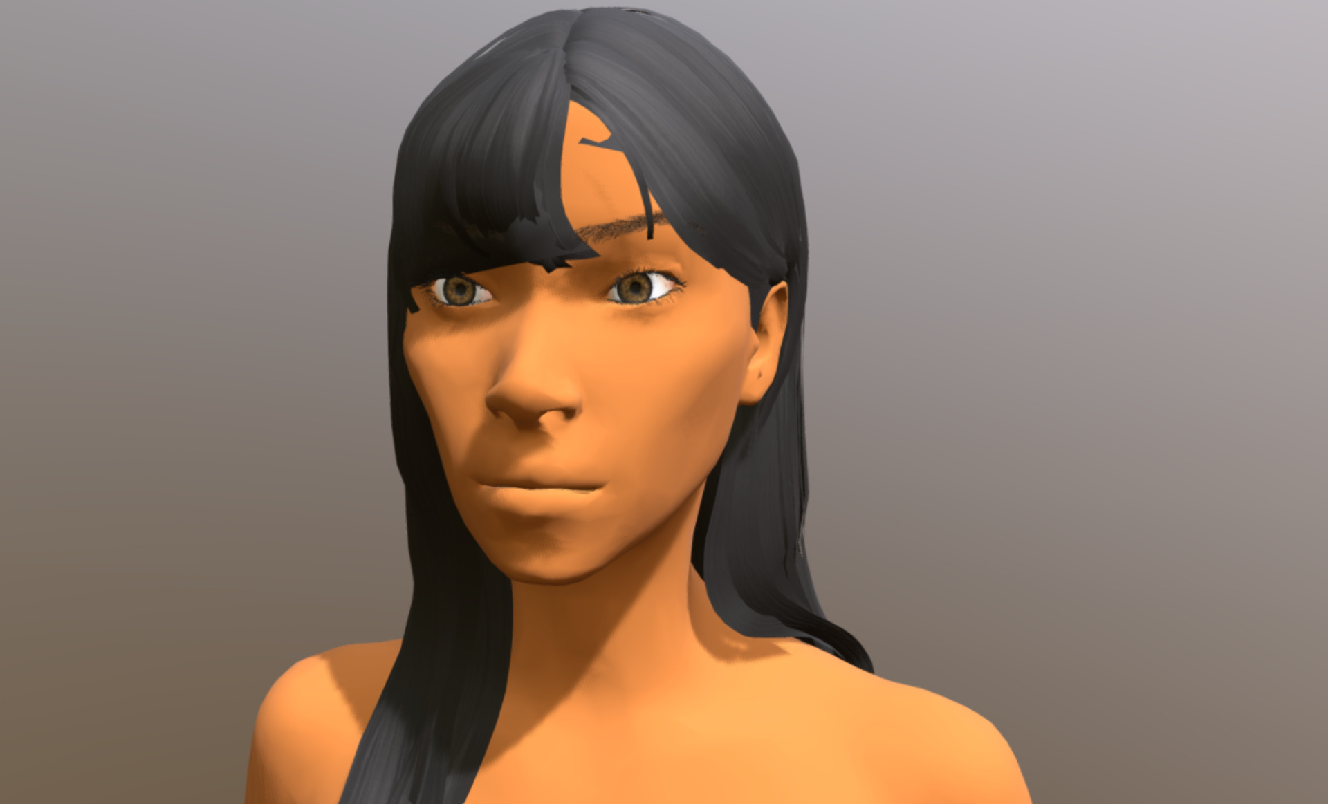 Rigged Female 3D Model 3D model_1