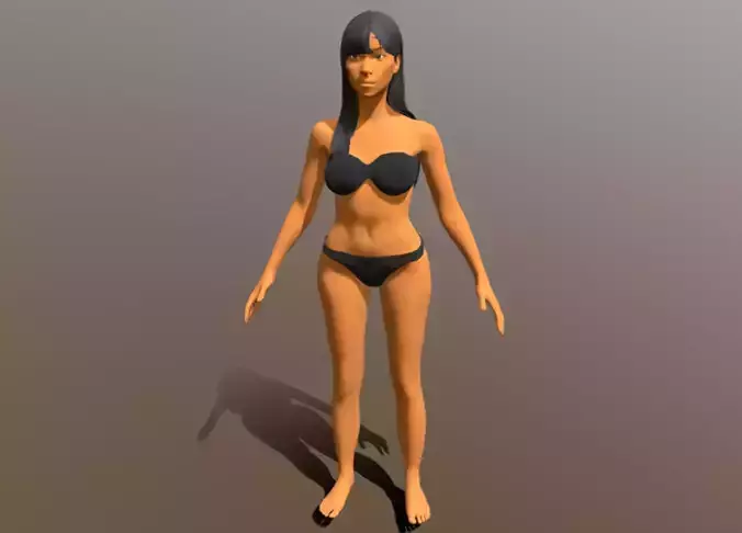 Rigged Female 3D Model