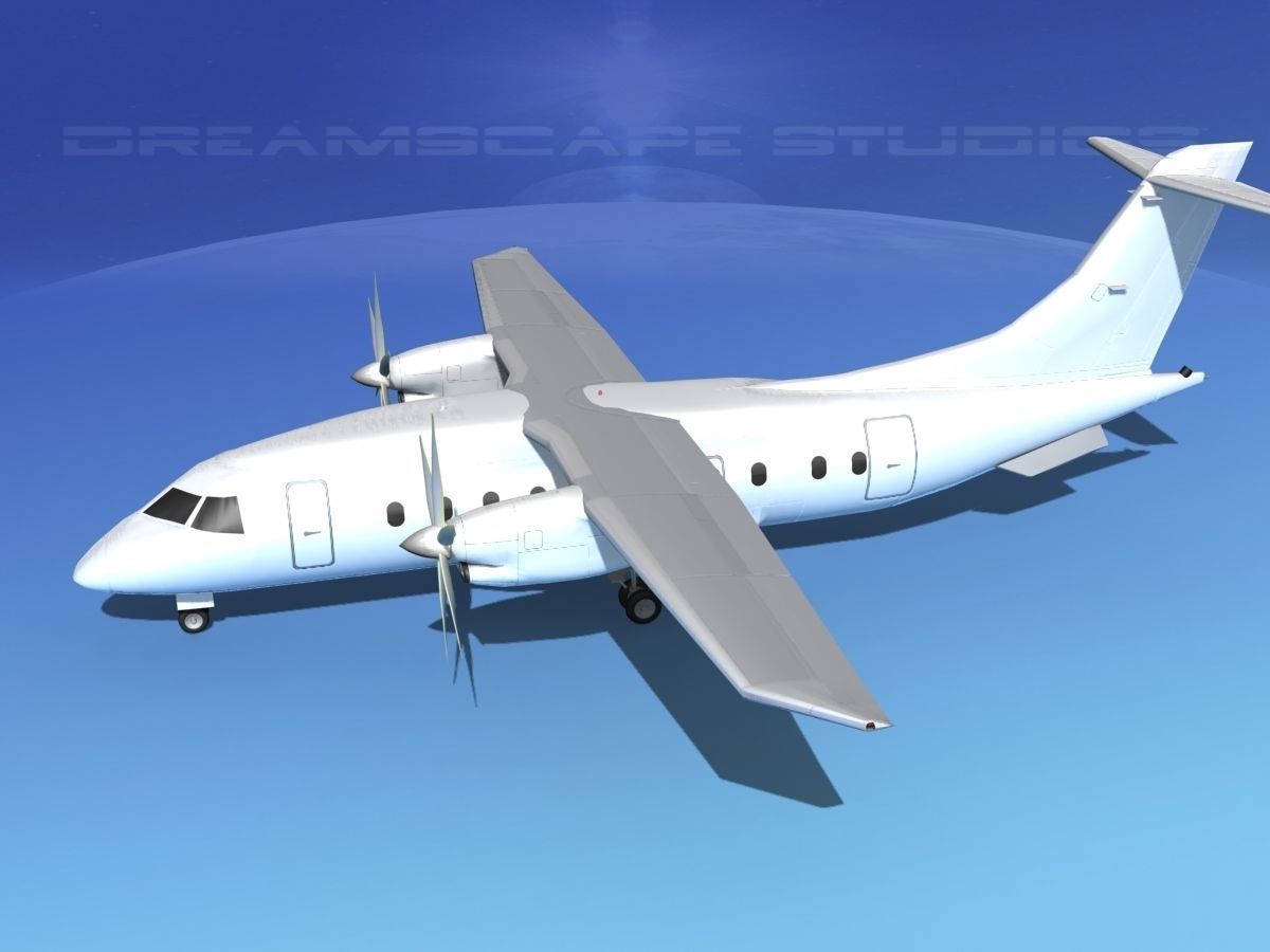 Dornier Do-328-130 Unmarked 1 3D model_9