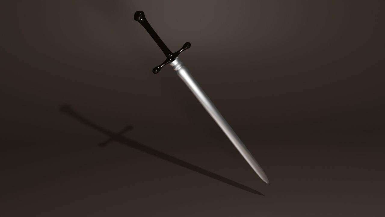 Stylized Sword Low-poly 3D model_1