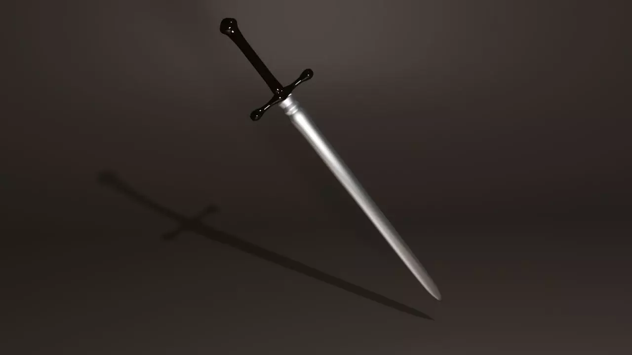 Stylized Sword Low-poly 3D model_0