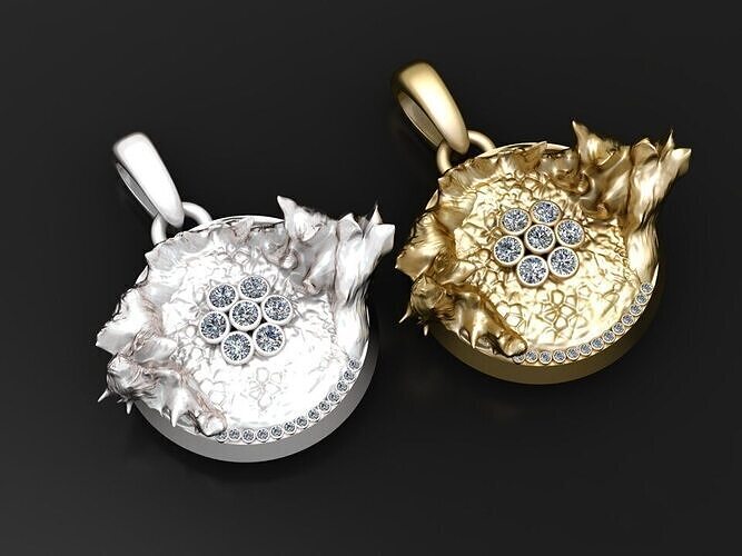 Bloom Medallion Pendant   3D print model