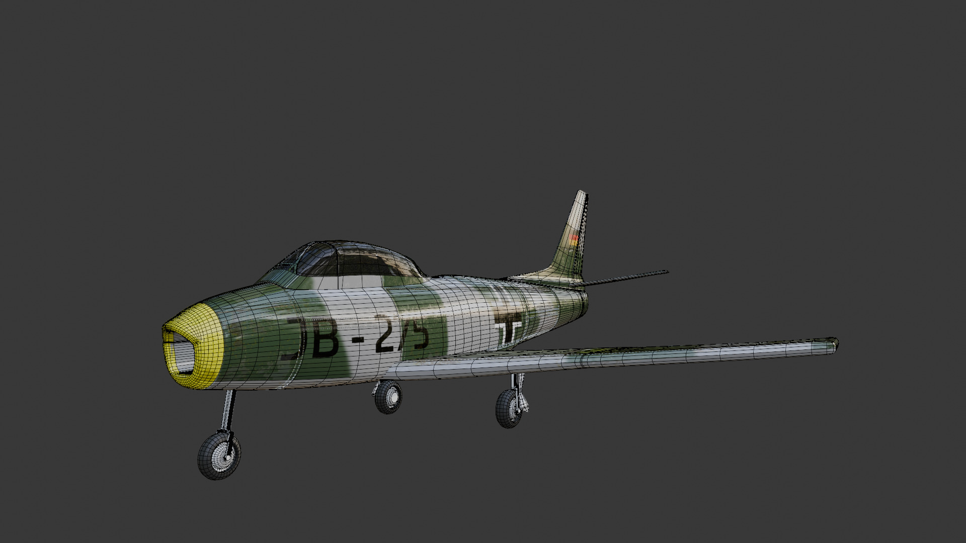 CL-13 Sabre Low-poly 3D model_6