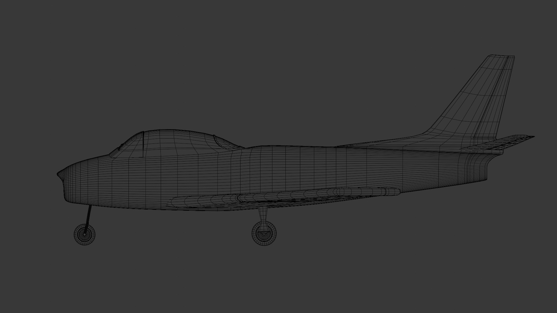 CL-13 Sabre Low-poly 3D model_9