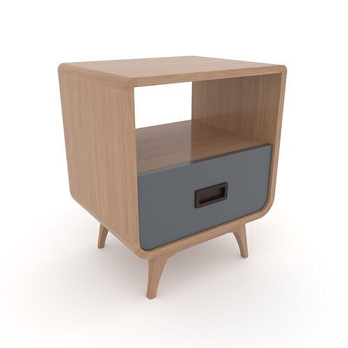 Modern Scandinavian SideTable 1T Morris Low-poly 3D model