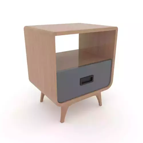 Modern Scandinavian SideTable 1T Morris Low-poly 3D model