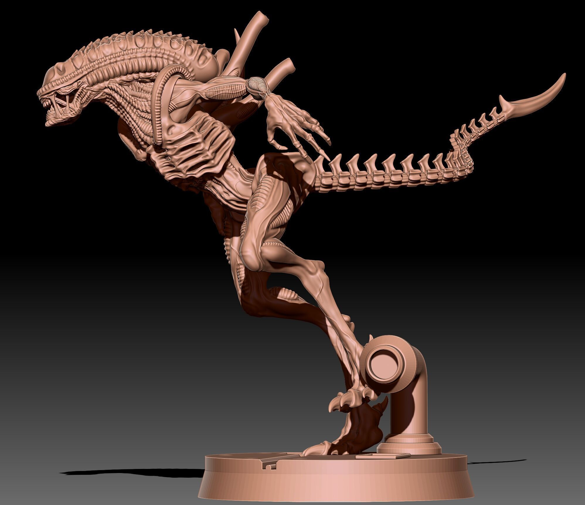 2 Aliens Choker 3D print model_2