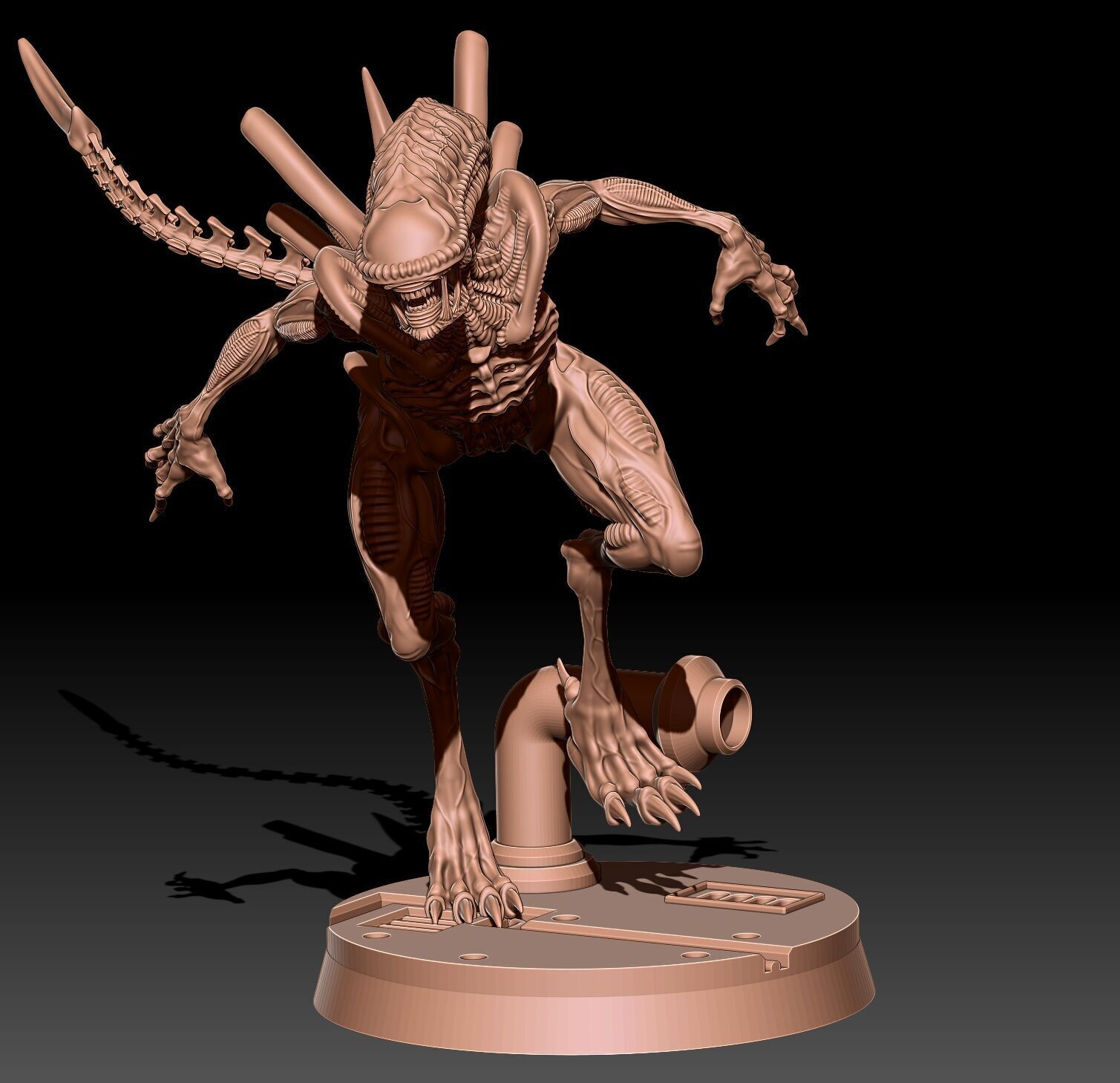 2 Aliens Choker 3D print model_1