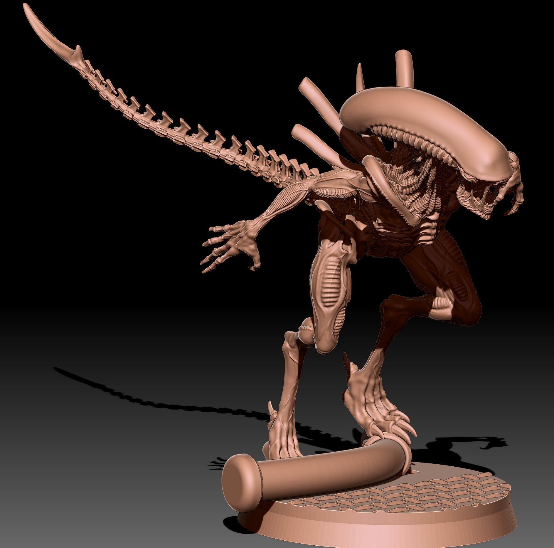 2 Aliens Choker 3D print model_6