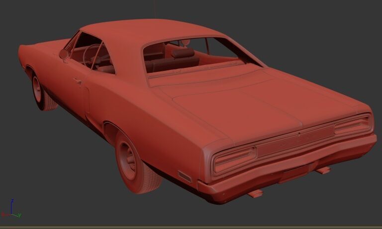 Dodge Coronet Mk5 WP23 500 hardtop coupe 1970 3D print model_1