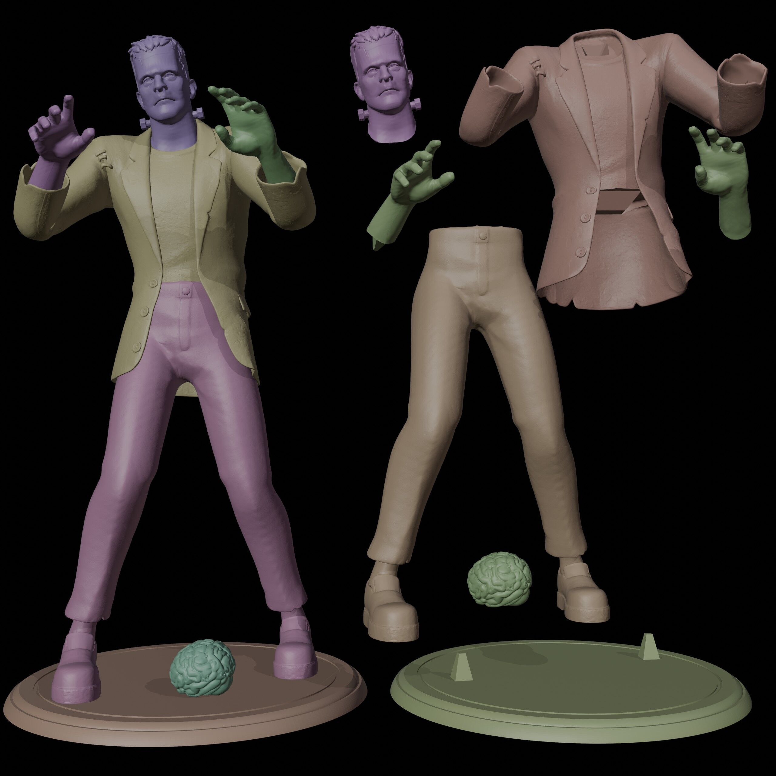 Frankenstein 3D print model_12