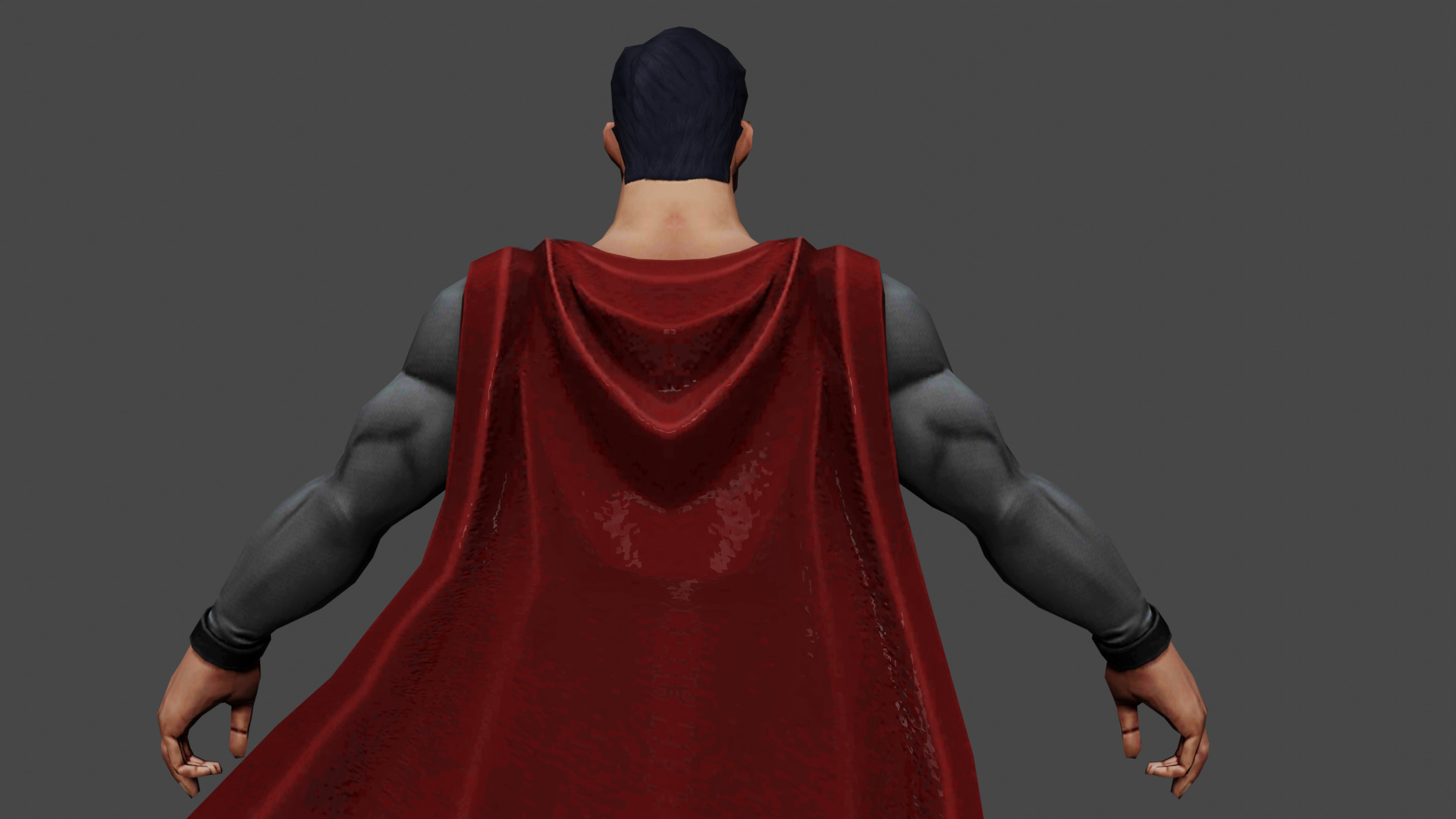 Superman Low-poly 3D model_5