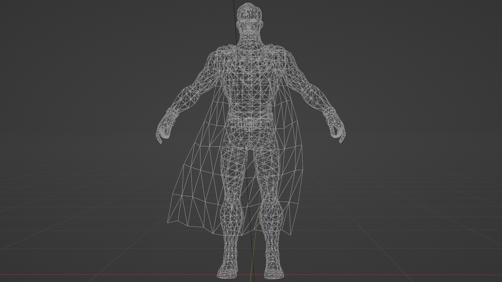 Superman Low-poly 3D model_7