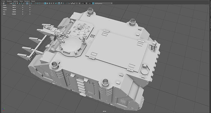 Sci-Fi Armored Tank  Futuristic APC Vehicle 3D Model Low-poly 3D model