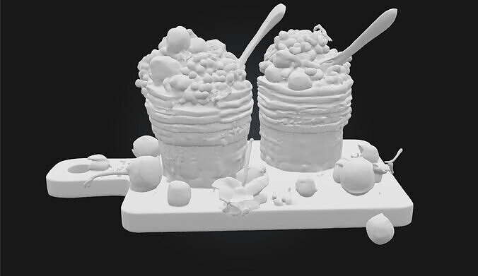 Berry Bliss Desserts  A Sweet Symphony of Color and Flavor 3D model 7