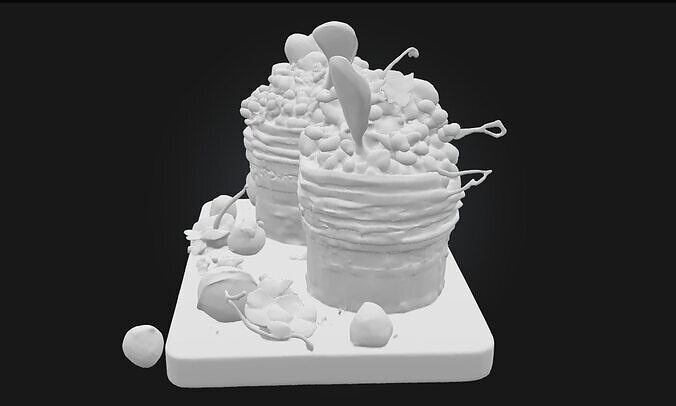Berry Bliss Desserts  A Sweet Symphony of Color and Flavor 3D model 6