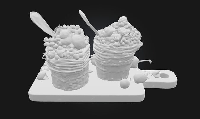 Berry Bliss Desserts  A Sweet Symphony of Color and Flavor 3D model 5
