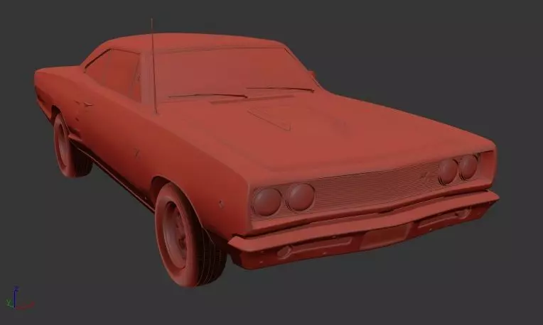 Dodge Coronet WS23 RT Hardtop Coupe 1968 3D print model_0