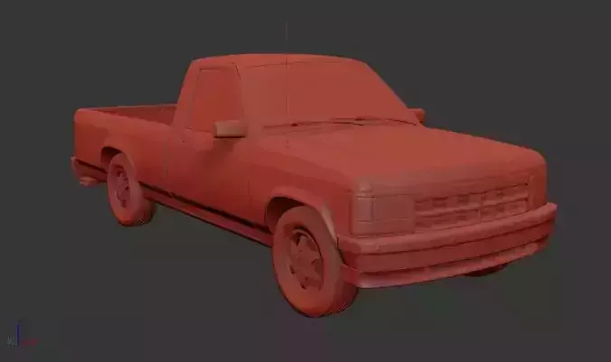 Dodge Dakota Mk1 RegularCab 1991 3D print model