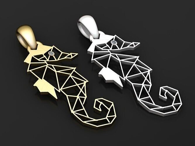  Seahorse Pendant  3D print model